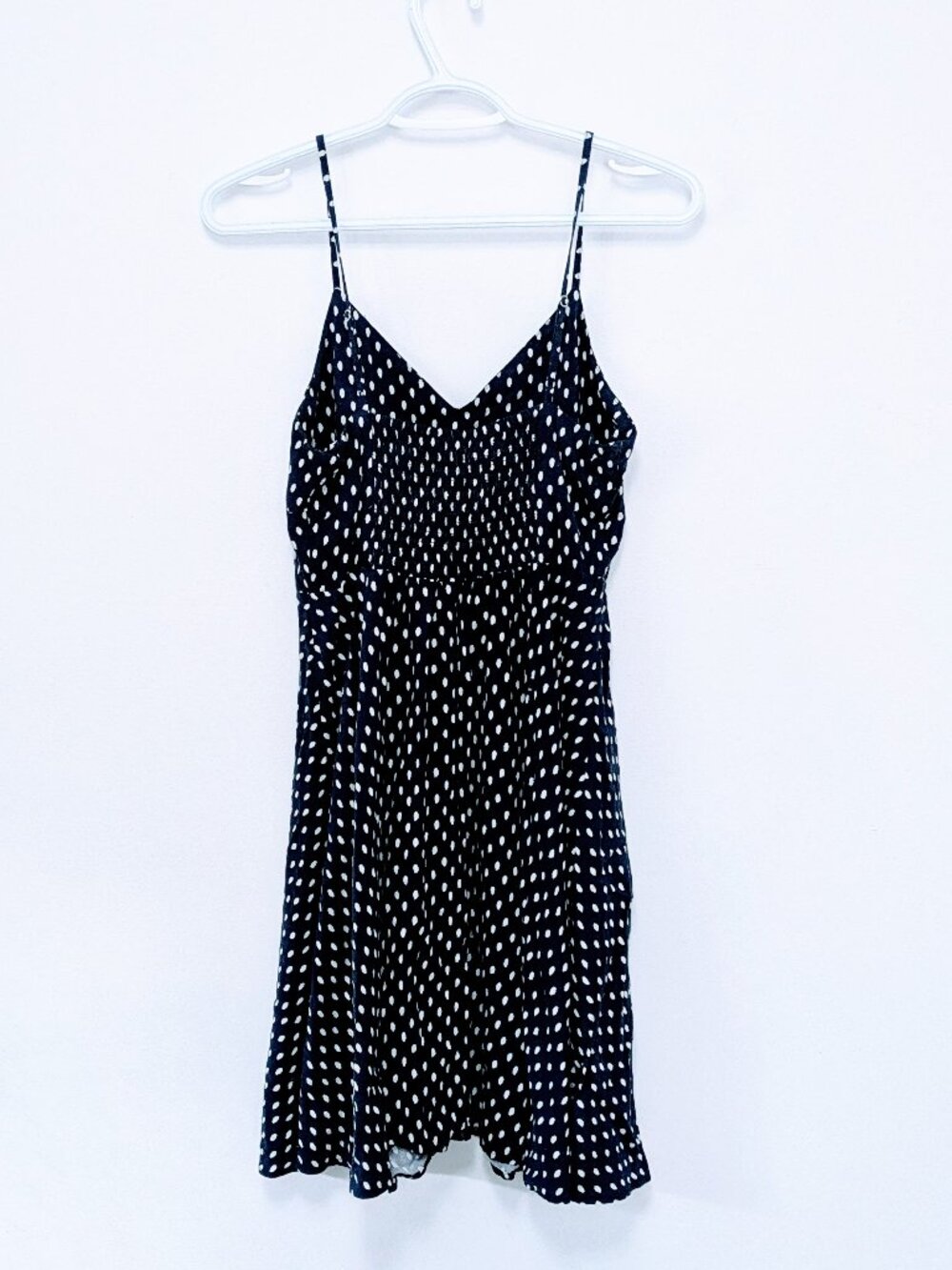 Gap Navy & Cream Polka Dot Cami Dress – XS